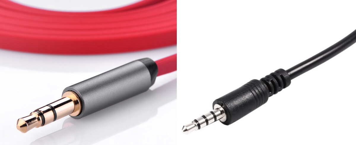 Штекер: слева - без демпфера, справа - с демпфером.