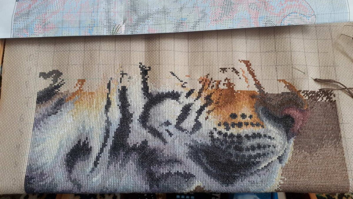 "Величественный тигр"  Dimensions вышивает Persianka