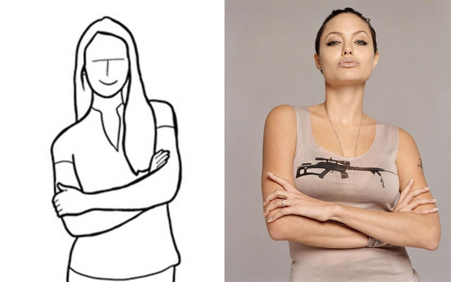 Как нарисовать руки сложенные на груди