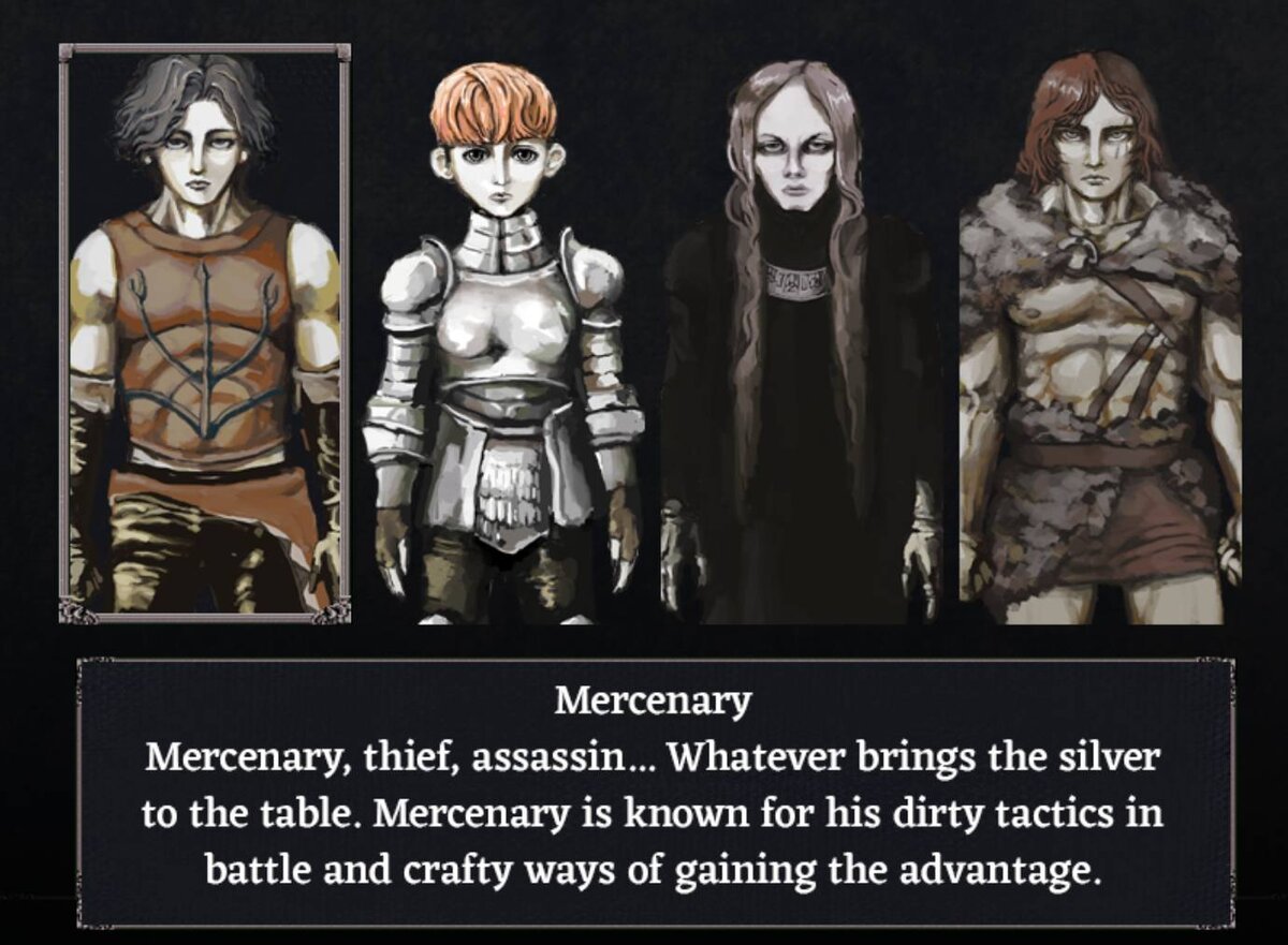 Я выбираю для себя класс наёмника. Он же вор, он же асассин.