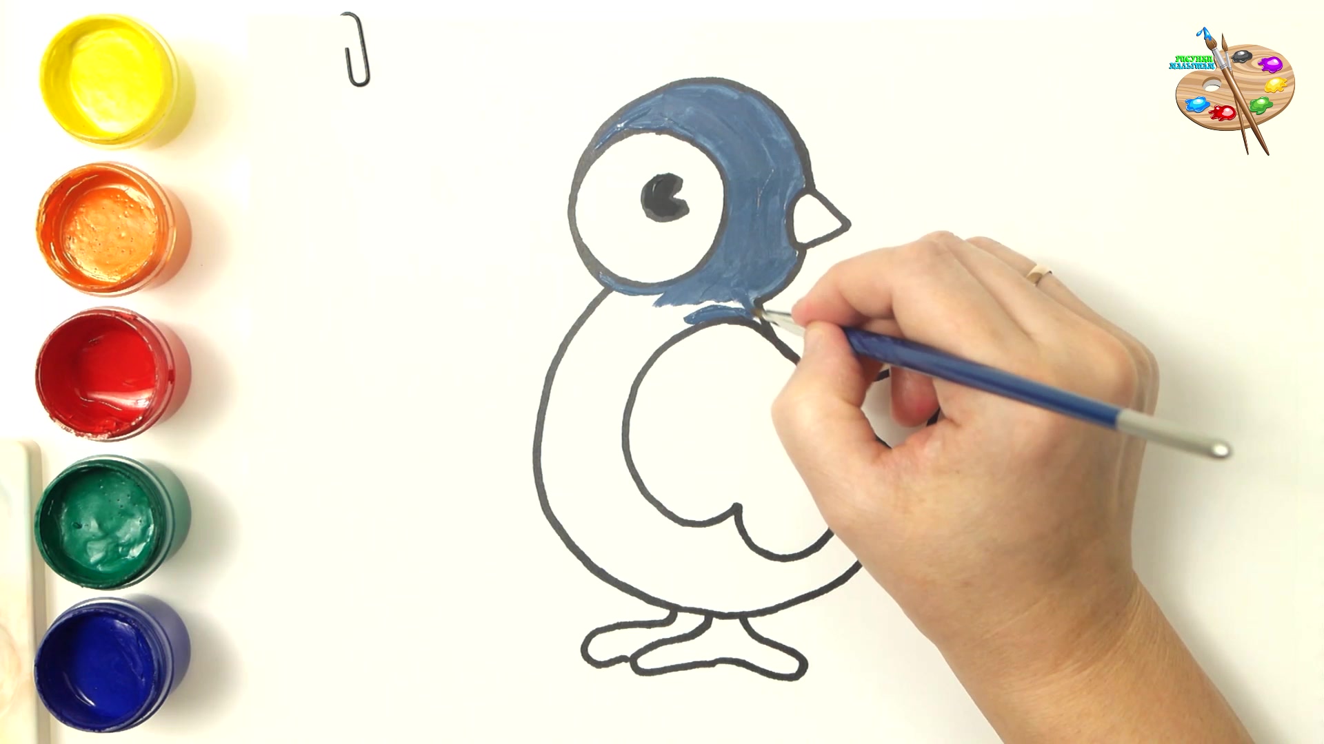 Как нарисовать Птицу. Рисуем красками птицу. Раскраски и рисунки Малышам