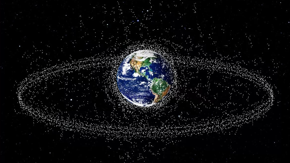 Карта космического мусора на орбите