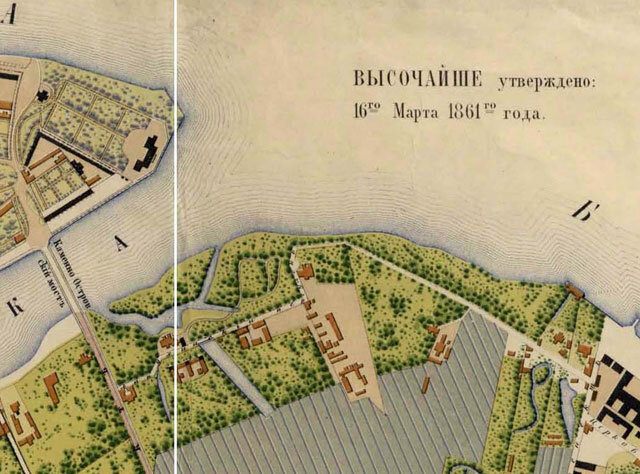 Лопухинский сад в 1861 году. Фото из интернета