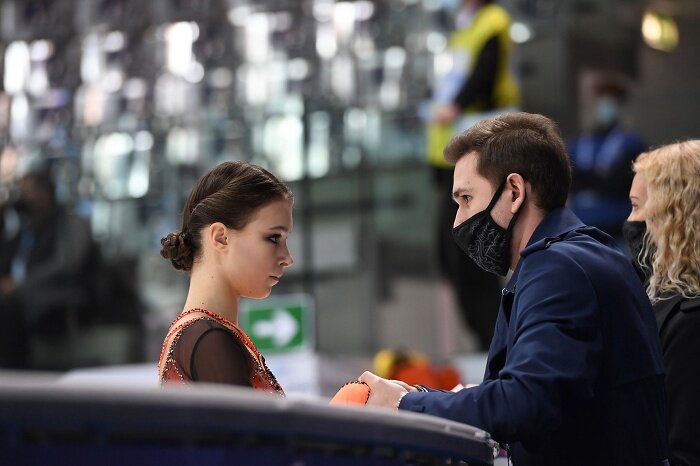 Анна Щербакова, Даниил Глейхенгауз и Этери Тутберидзе. Фото из открытых источников