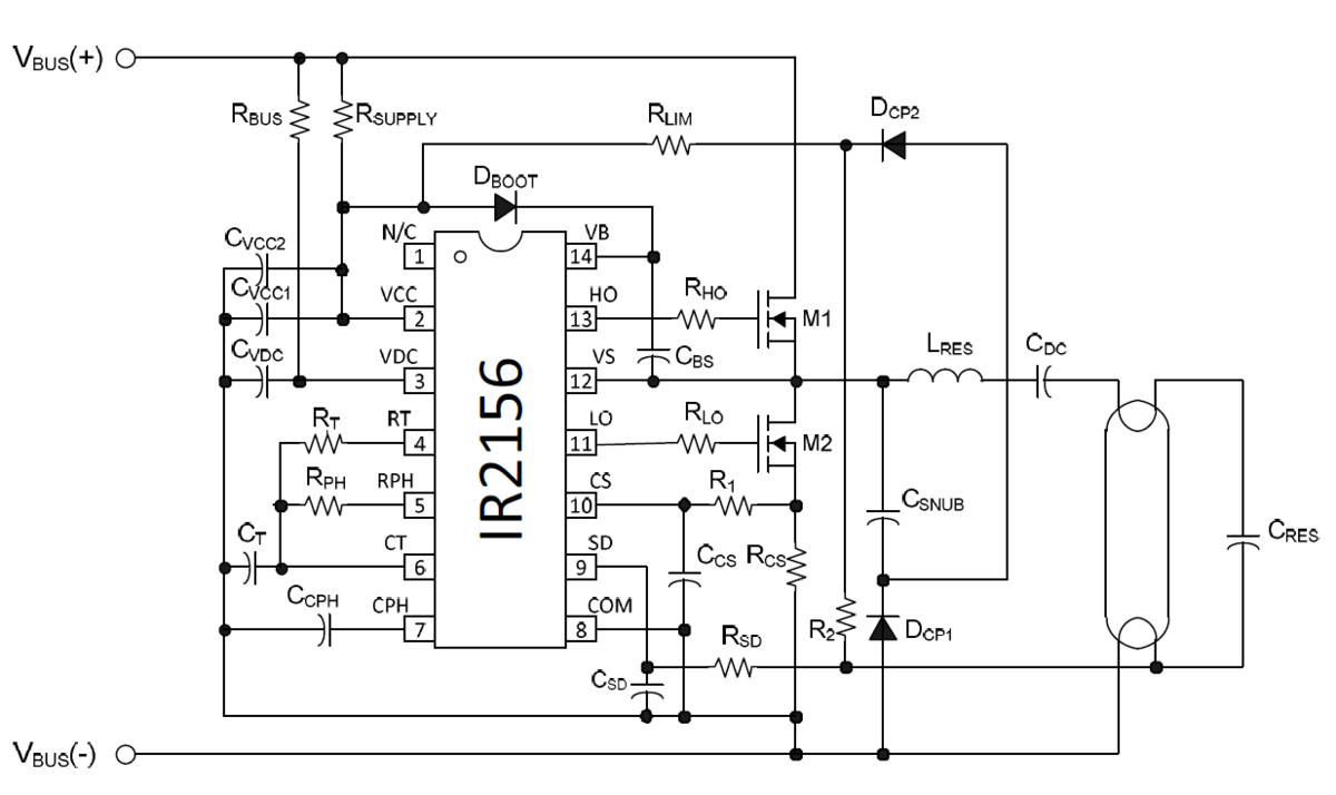 Ir2156s схема включения