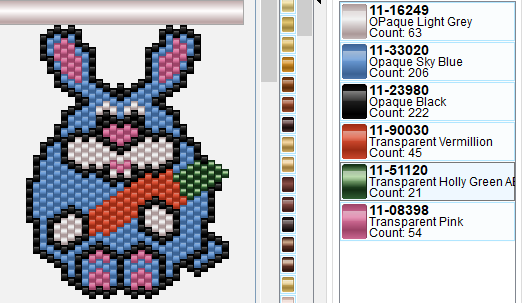 Схема зайчика из бисера