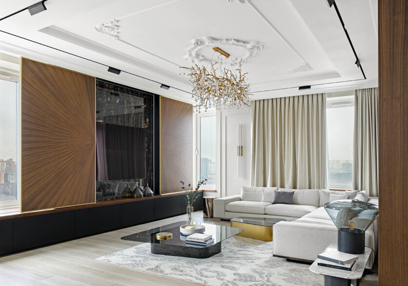 Penthouse Interior Design With Orange Accents Penthouse interior, Penthouse inte
