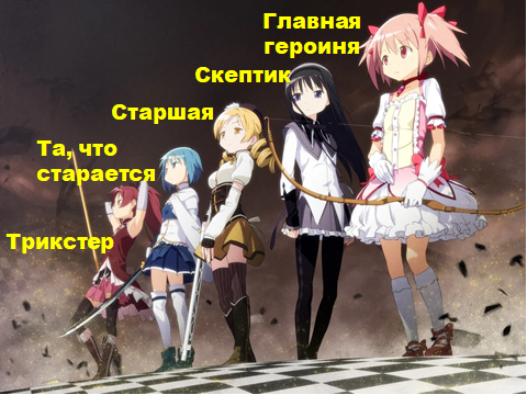 Типажи девочек-волшебниц в "Мадоке"