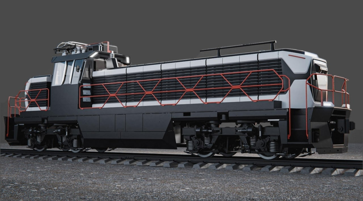 Контактно-аккумуляторный электровоз ЭМКА2, эскиз АО "Трансмашхолдинг"