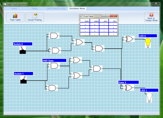 Logic circuit simulator схемы