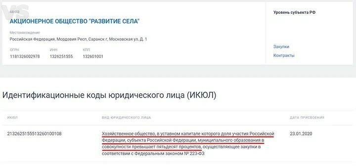 Скриншот с ЕИС Закупки.