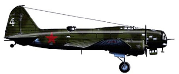 Бомбардировщик ДБ-3 конструкции Сергея Владимировича Ильюшина, на котором Василий Осипов начал войну.