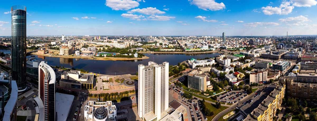 Екатеринбург, вид с птичьего полета
