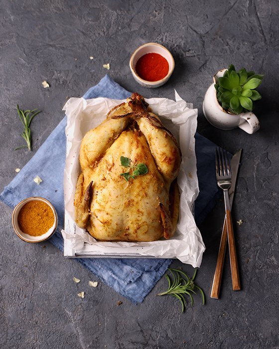 Курица, запеченная в фольге, пошаговый рецепт с фото на ккал