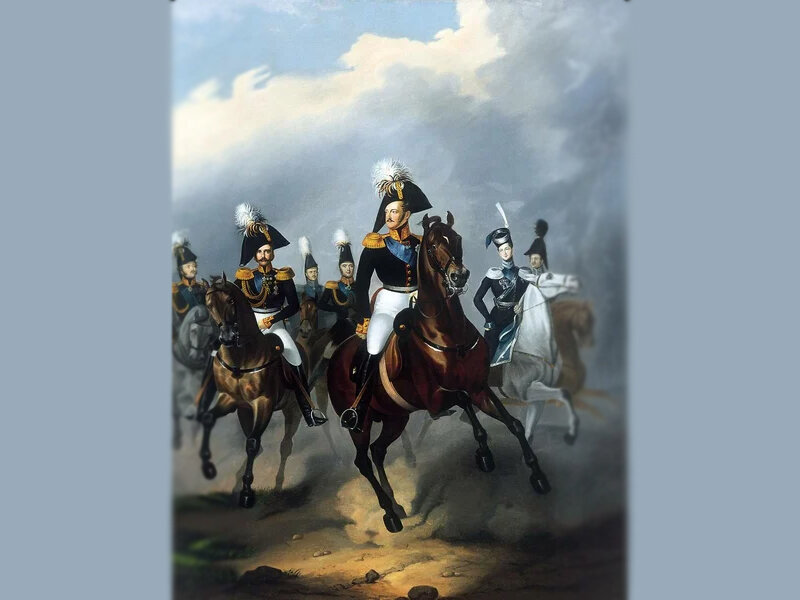 Франц Крюгер. Николай I с офицерами, 1835 / Источник: Культура.рф