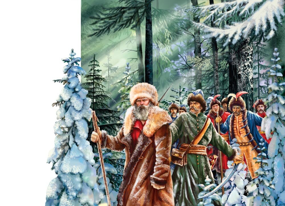 Сусанин заводит поляков в непроходимые дебри. Изображение из открытых источников.