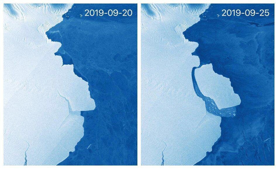 За ним уже начали пристальное слежение, потому что столь огромный массив представляет серьезную угрозу океанским судам.