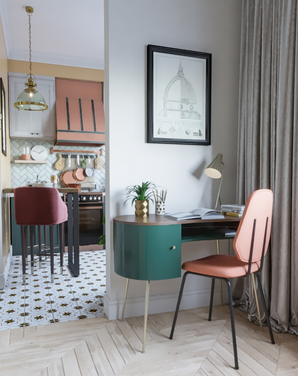 Вид на кухню из мини-гостиной / vbychkov.ru