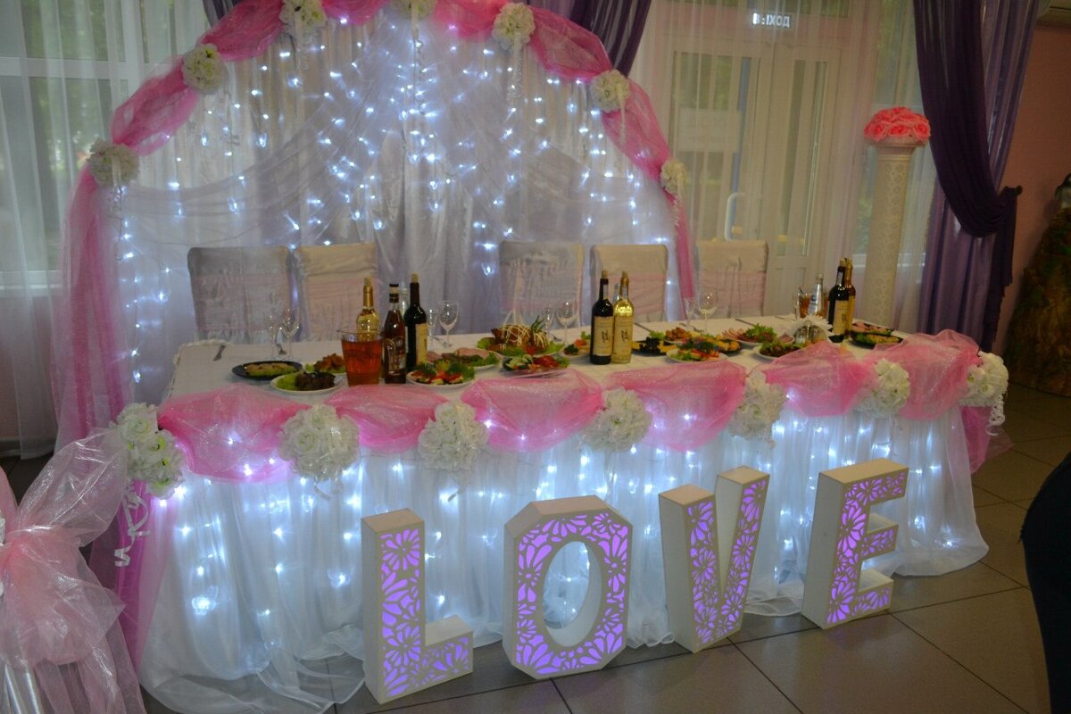 Главный стол жениха и невесты 