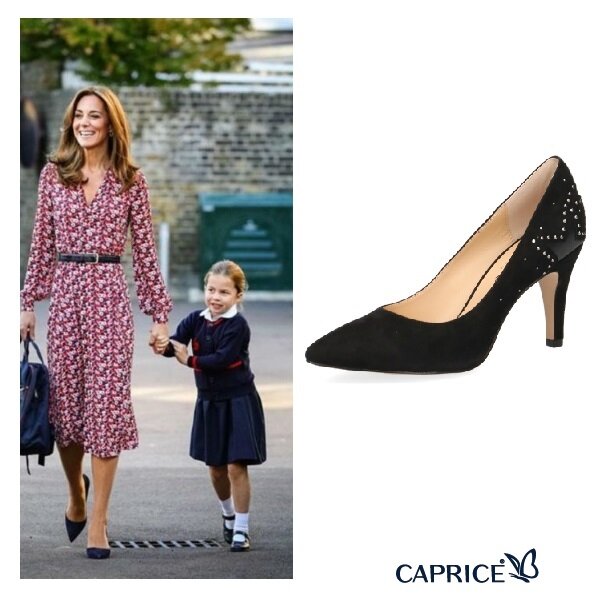                                    Кейт Миддлтон ведет детей в школу, сентябрь 2019