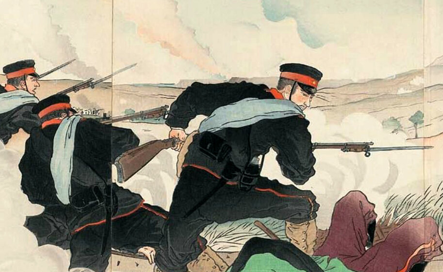 Японский солдат.  Плакат периода русско-японской войны