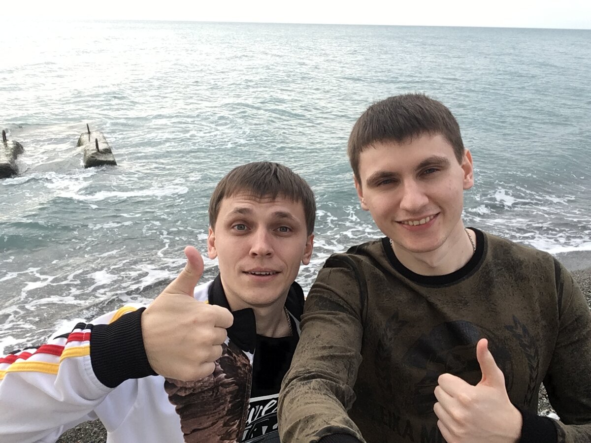 Черное море Сочи, зима