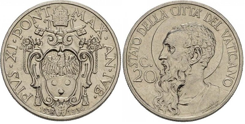 
20 чентезимо 1933 года