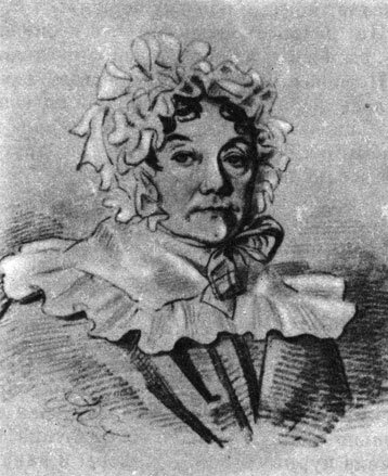 М. И. Римская-Корсакова. Рисунок К. К. Гампельна. 1820-е годы. Источник: a-s-pushkin.ru