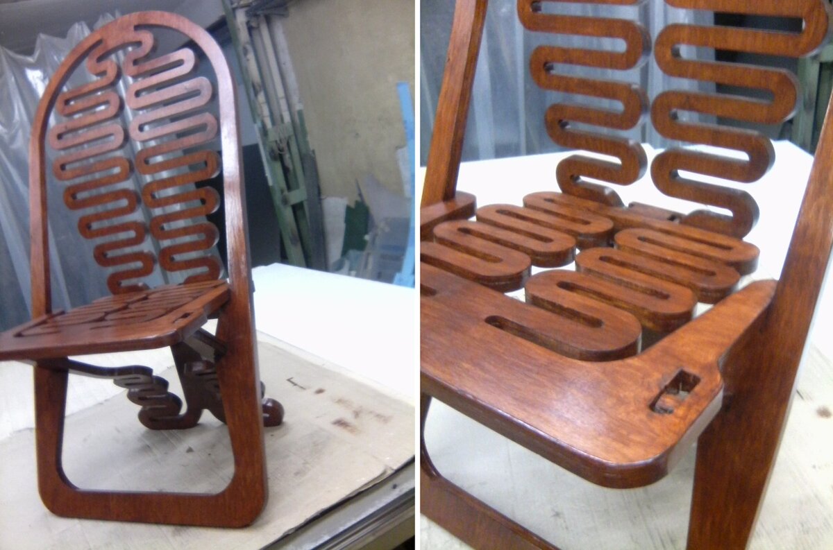 Складные стулья и табуреты из фанеры для дачи своими руками