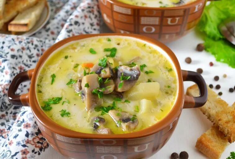 Самый сливочный грибной суп без сливок - очень вкусный и простой рецепт