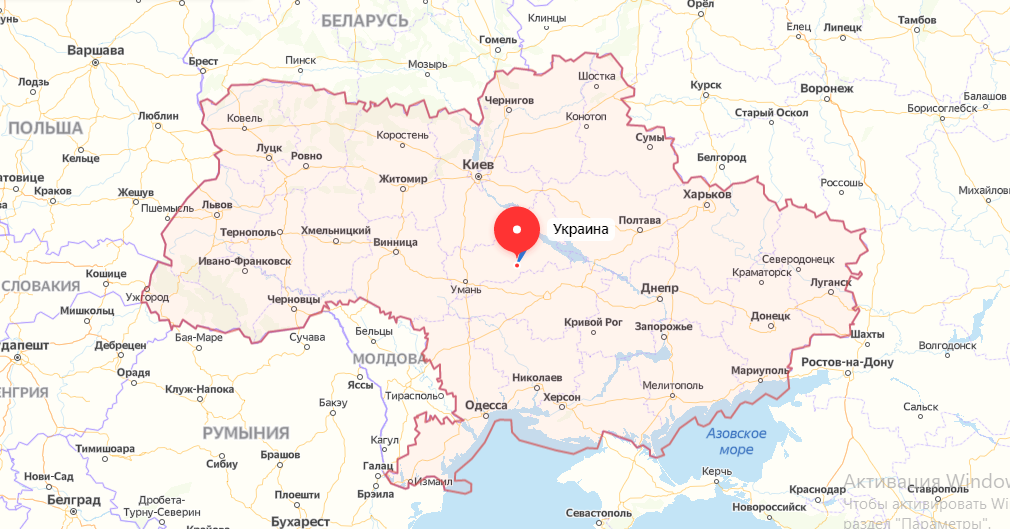 Расположение на карте мира