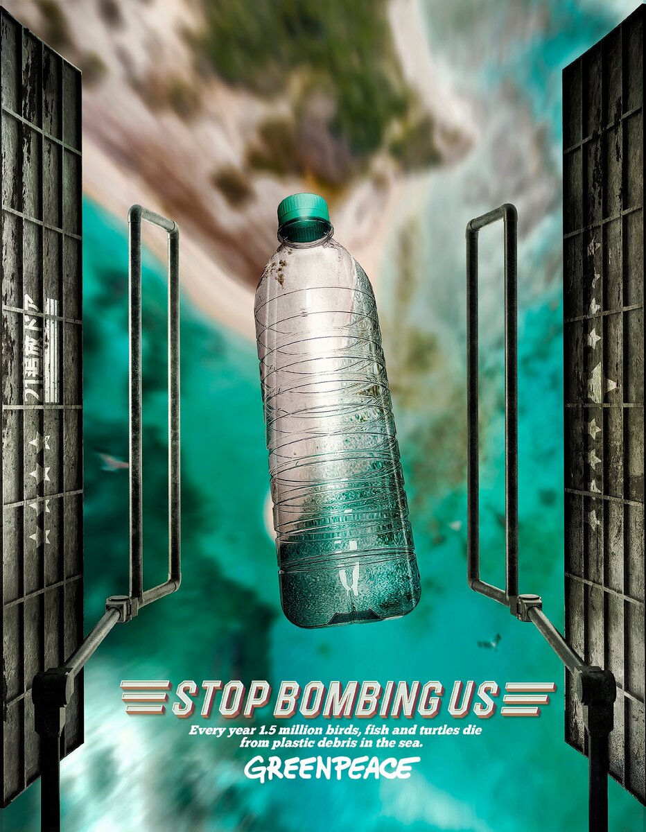 Greenpeace Bombs
Advertising Agency: Nitch Group
Creative Directors: Alejandro Junco, Mauricio Sanchez
Art Direction: Mauricio Sanchez
Copywriter: Alejandro Junco
Digital Artist: Maurcio Sanchez
