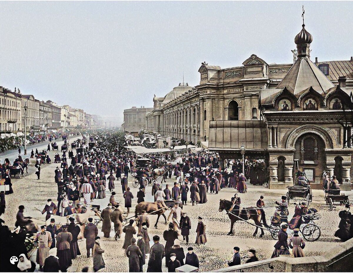 1900-е. Невский проспект у Большого Гостиного двора
