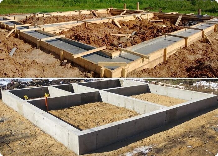 Фото: ленточный фундамент