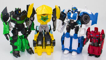 Мультик - Разноцветные роботы Трансформеры. Видео с игрушками для детей.
