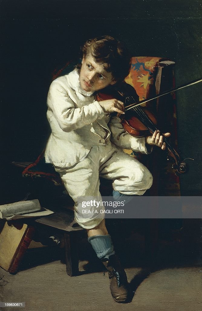 Джованни Пеццотта "Никколо Паганини-ребенок играет на скрипке" (Изображение из открытых источников)