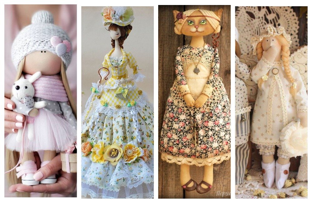 Текстильные куклы: феечка и балерина