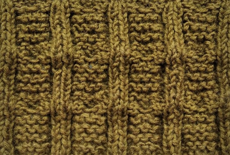 Изнаночная сторона узора "Подкова"