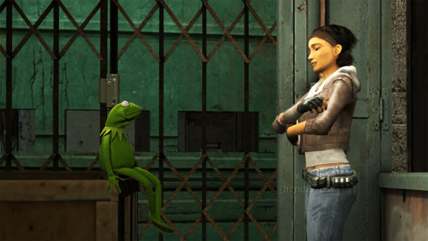    Лягушонок Кермит заменил Гордона Фримена в Half-Life 2