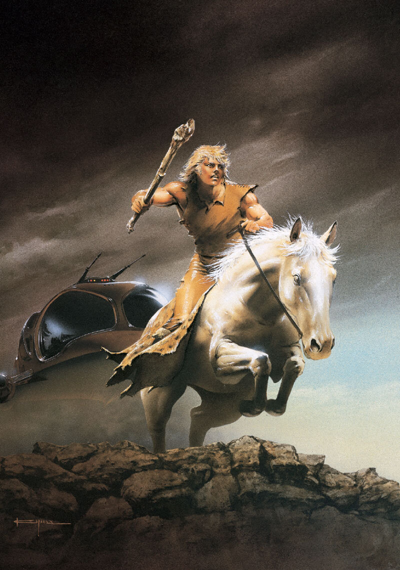 Джонни Гудбой Тайлер в развалинах Денвера. "Танк" пилотирует Терл