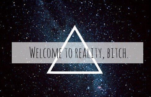 Добро пожаловать в реальность, с*ка.