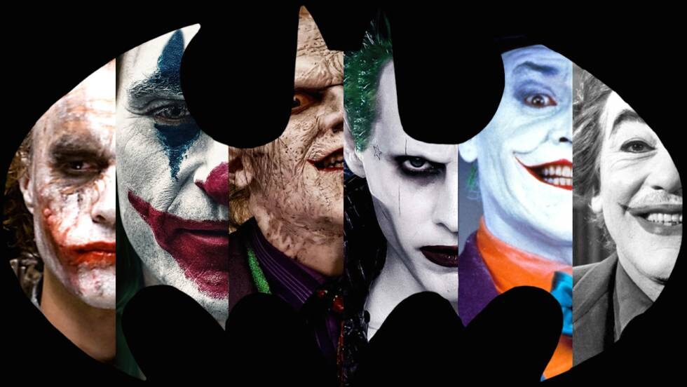 Крепление на фоне логотипа Бэтмена с испуганной плотью и кровью Джокершей. На видео, от самого лучшего до худшего. Редактирование: Blanca López-Solorzano  https://avatars.mds.yandex.net/get-zen_doc/1567507/pub_5db2944434808200afbfcab9_5db294c44e057700b17ca9d6/scale_600