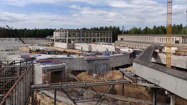 Вид на строительную площадку NICA                                 nica.jinr.ru