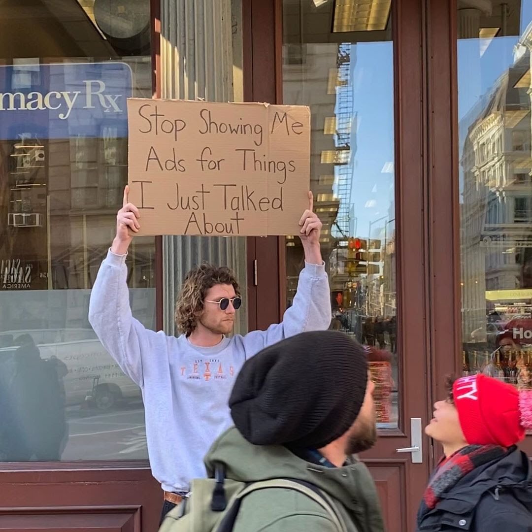 Хватит показывать мне рекламу вещей,о которых я только что разговаривал