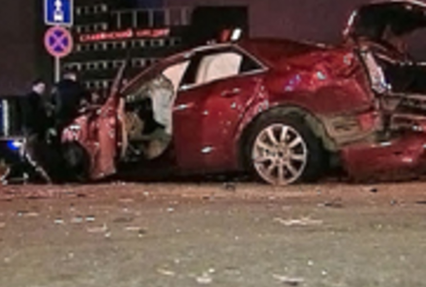 автомобиль нарушителя после аварии