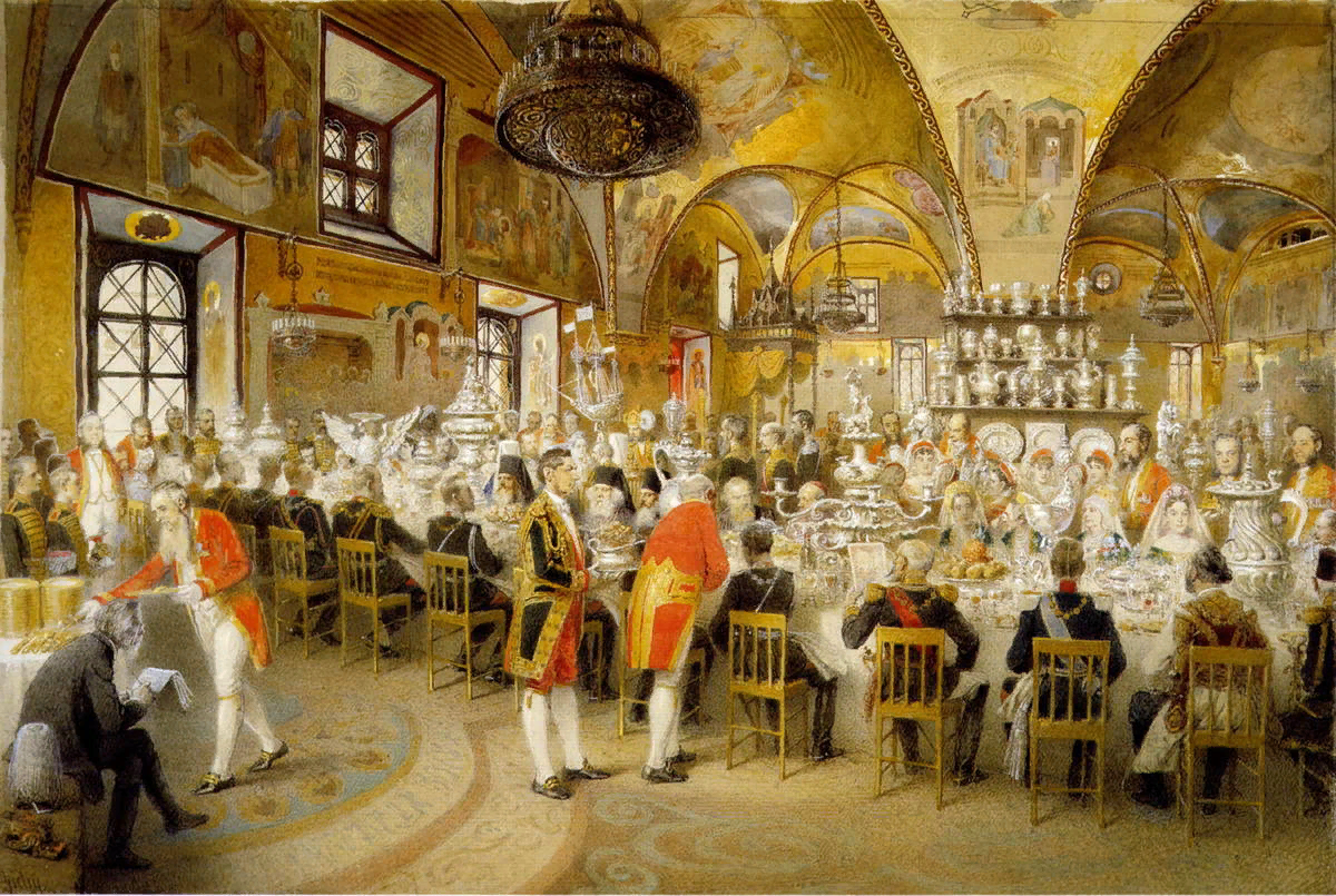 М. Зичи. Торжественный обед в Грановитой палате. 1883 г