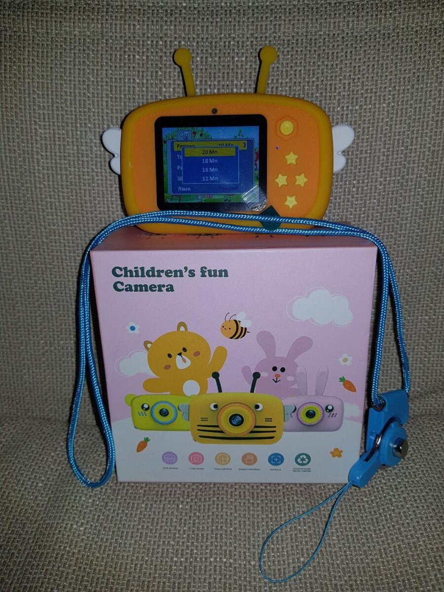 комплектация детского фотоаппарата пчёлка