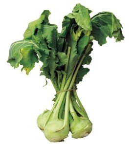 Кольра­би  (Kohlrabi) — сов­сем не­о­быч­ная ка­пу­с­та, по­сколь­ку в пи­щу упо­треб­ля­ют раз­рос­ший­ся сте­бель — (буль­бу), ко­то­рый мо­жет быть бе­лым, зе­ле­ным и да­же пур­пур­ным. По вку­су коль­ра­би по­хо­жа на слад­кий и мяг­кий тур­непс. Буль­бу обыч­но на­ти­ра­ют на тер­ке и ту­шат в олив­ко­вом мас­ле с сы­ром пар­ме­зан. Ре­ко­мен­ду­ют ис­поль­зо­вать так­же ли­с­тья, ко­то­рые нуж­но го­то­вить так же, как шпи­нат. Ли­с­тья то­же от­ли­ча­ют­ся вы­со­ким со­дер­жа­ни­ем ви­та­ми­на С.