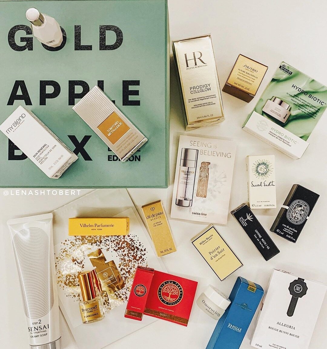 Gold apple box