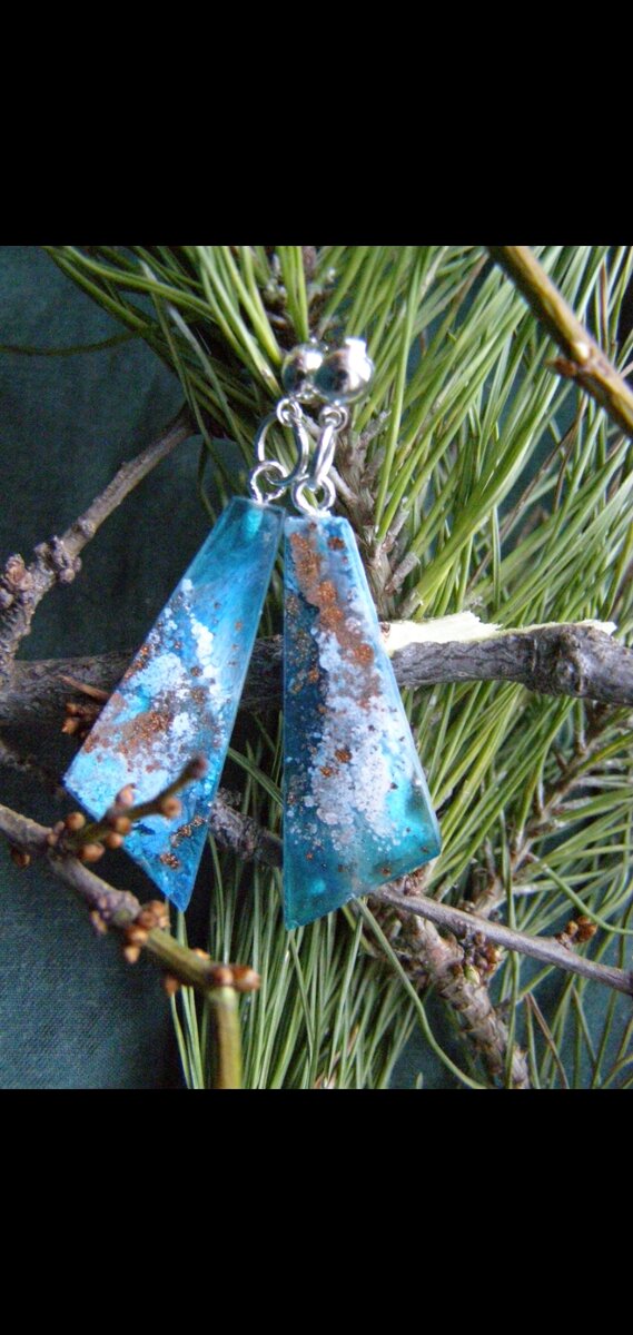 Мраморные серьги